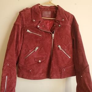 BlankNYC Womens Berry Leather Moto Jacket L
